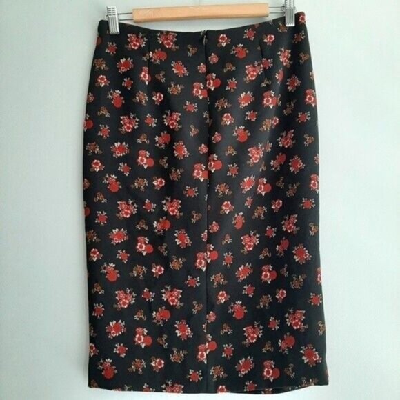 ZARA Side Slit Ruched Mini Skirt Floral Sz S - Picture 10 of 12